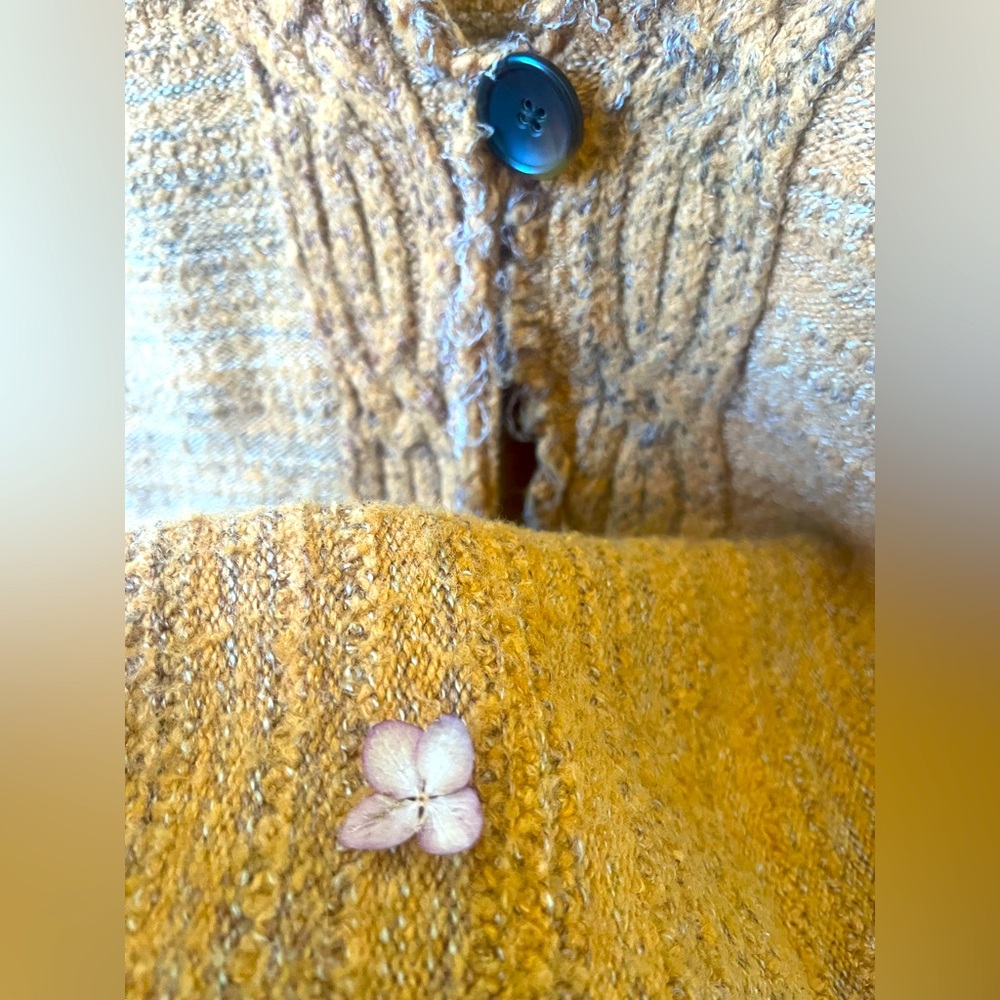 Coldwater Creek cozy mustard knit sweater vest sz M